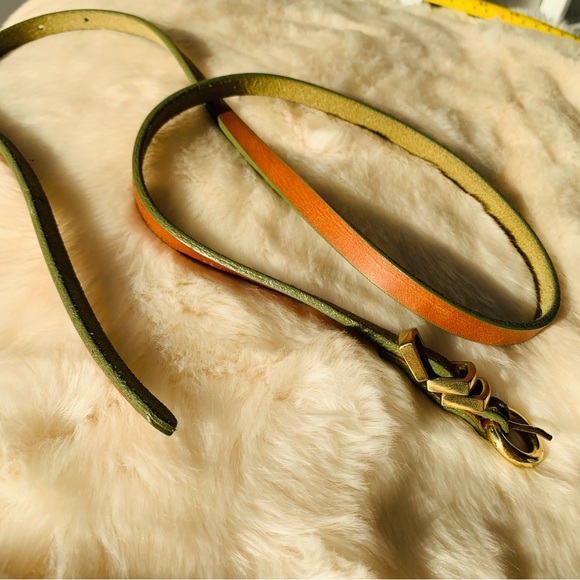 Free People Inversed Genuine Leather Skinny-Skinny Long Green Suede Belts - Picture 2 of 15